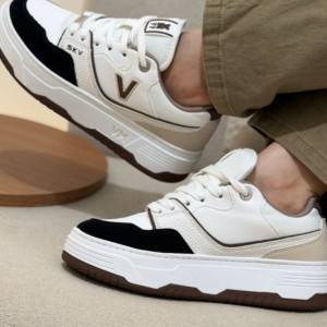 Tênis Casual Feminino Branco e Preto SKV-77